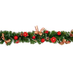 1.8M Red Dressed Garland