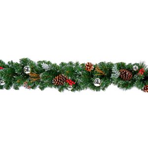 1.8M Silver Dressed Garland