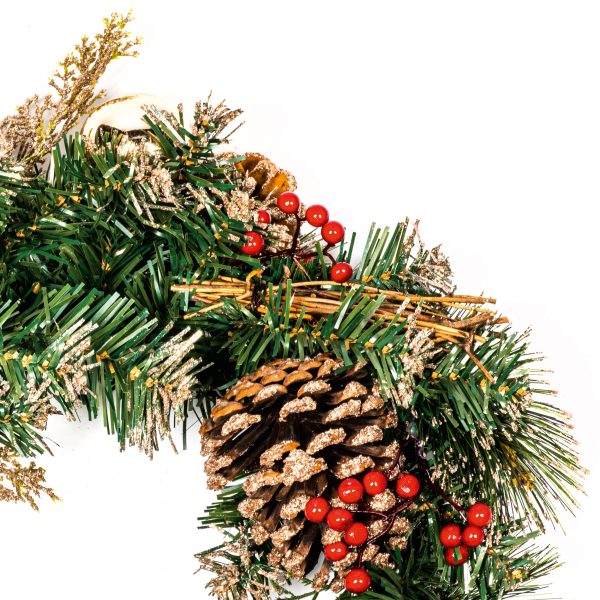 40cm Chg Gold Dressed Wreath - Image 3