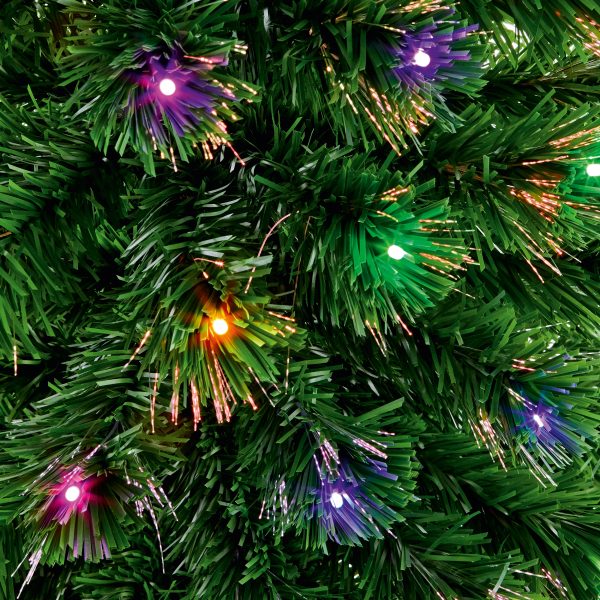 1.5M Green Led Fibre Optic Tree with Multi coloured Lights - Image 3