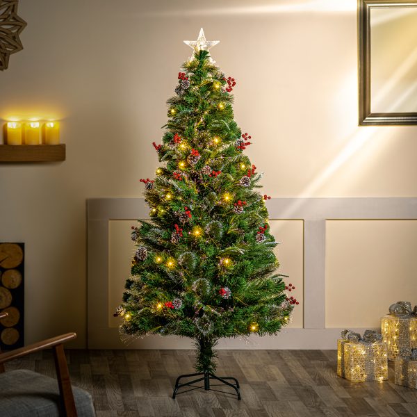 1.5M New Jersey Fibre Optic Tree With Warm White LED Lights - Image 2