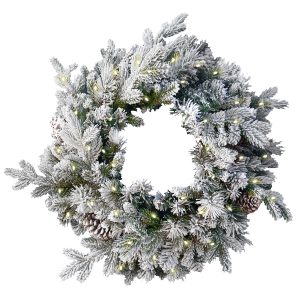 Snowy Dorchester Pine 24" Wreath