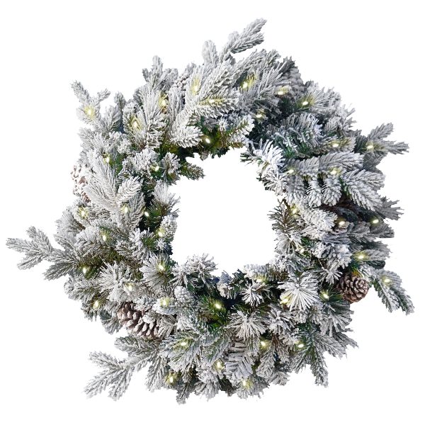 Snowy Dorchester Pine 24" Wreath