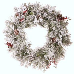 Snowy Bedford 30" Wreath