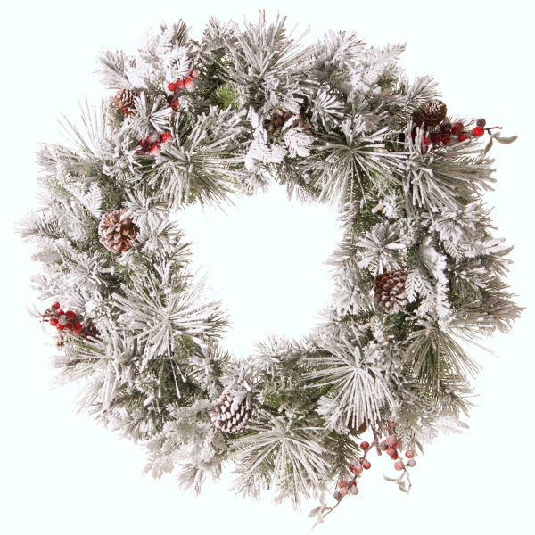 Snowy Bedford 30" Wreath
