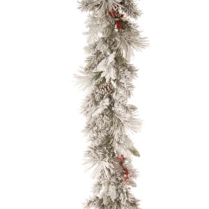 Snowy Bedford 9ftx12" Garland