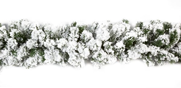 2.7M Snow Garland w Glitter