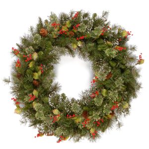 Wintry Pine 24" Wreath Cones/Berries