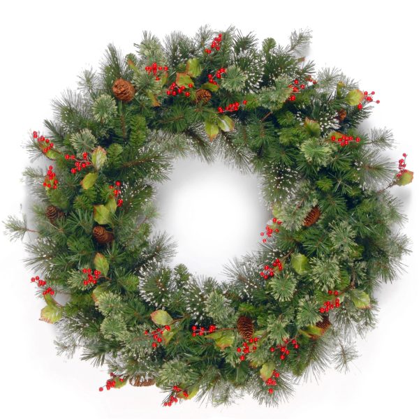 Wintry Pine 30" Wreath Cones/Berries